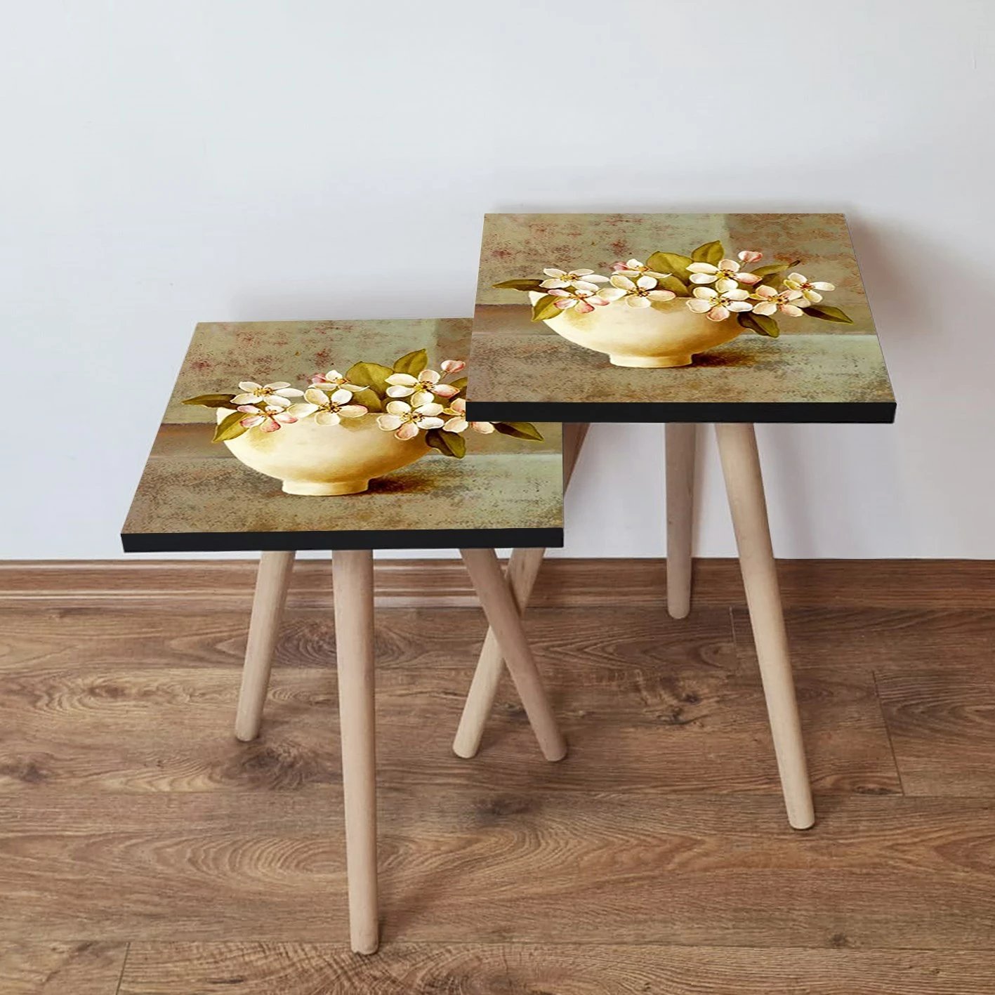 Set tavolinash të mbivendosura Skye Decor, 2 copë, bezhë