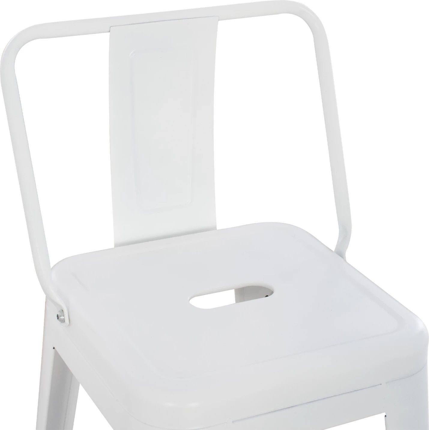 Karrige për bar me mbështetëse MELITA-PRO FH8643.41 metalike, ngjyrë e bardhë mat, 42x42x100H cm