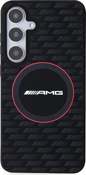Mbështjellës Mercedes AMG Silicone Carbon Pattern MagSafe për Samsung Galaxy S24+, i zi