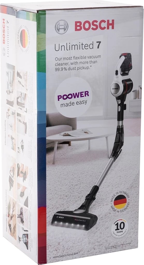 Pajisje pastrimi Bosch BBS711W, pa qese, 0.3 L, e zezë dhe çelik inox Pajisje pastrimi Bosch BBS711W, pa qese, 0.3 L, e zezë dhe çelik inox
