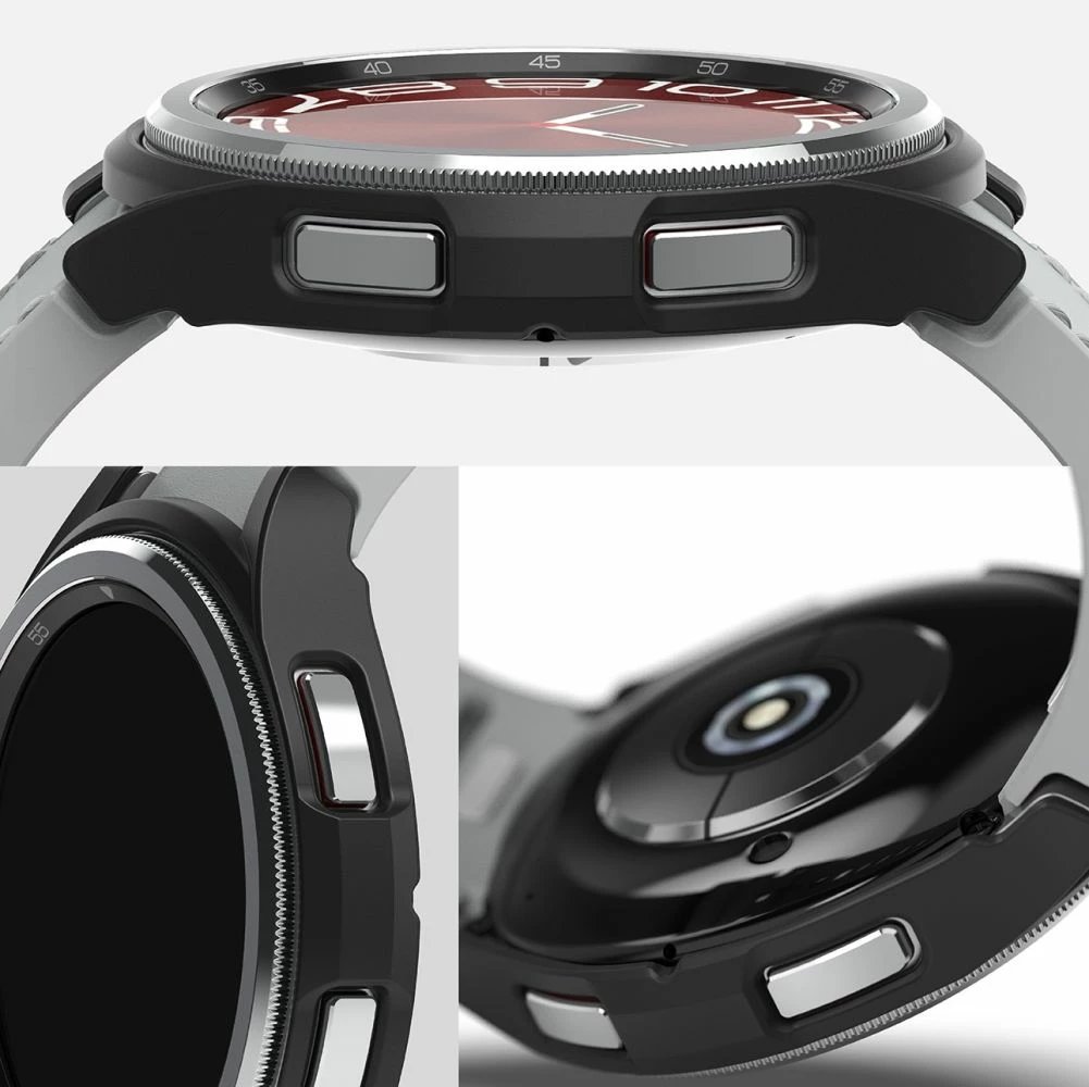 Mbështjellës Ringke Slim për Samsung Galaxy Watch 6 Classic 43mm, 2 copë, i zi dhe transparent