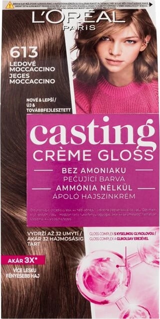 Ngjyrë për flokë për femra L'Oréal Paris Casting Creme Gloss 613 Iced Moccaccino, 48ml