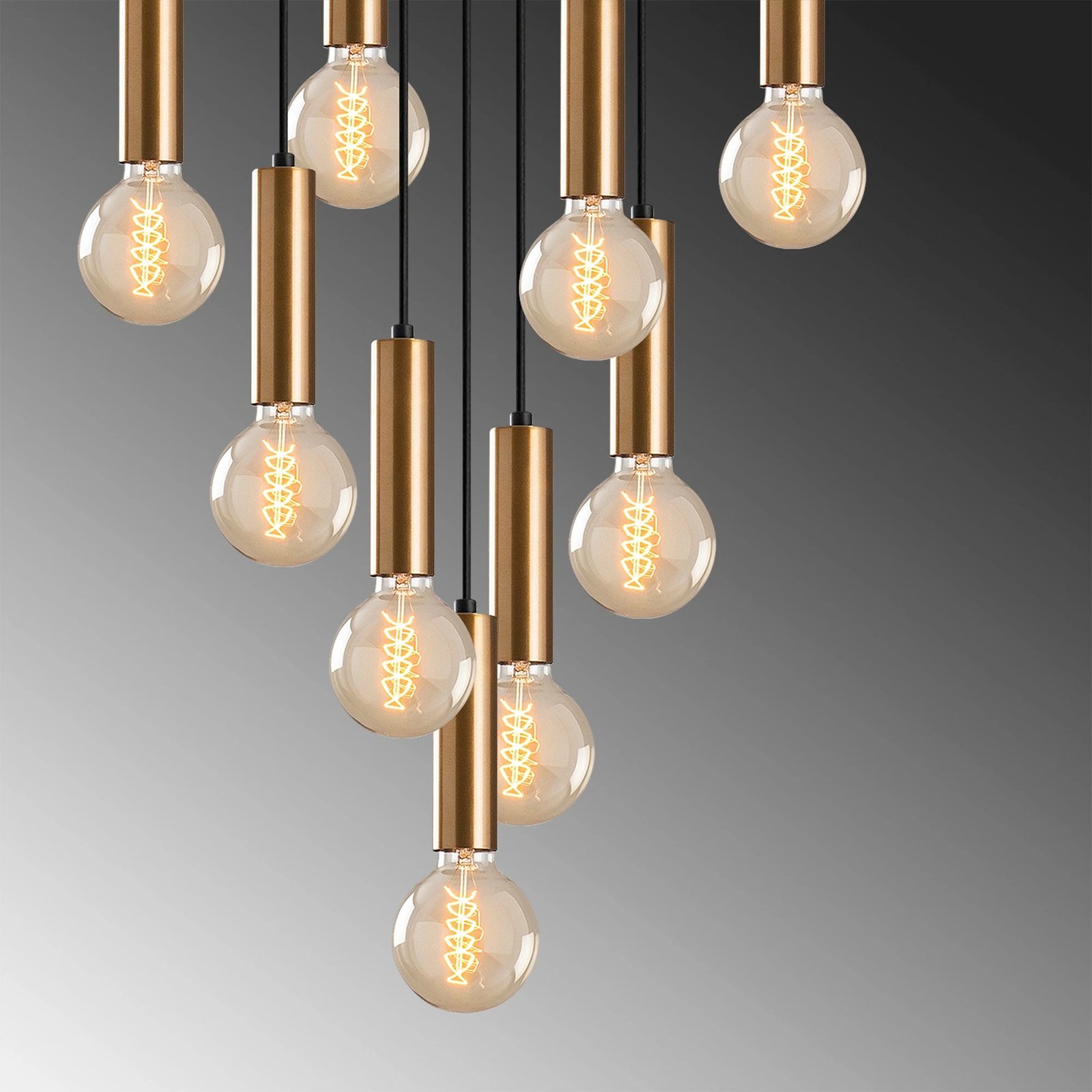 Kandil Opviq, Tempo - 6027, ngjyrë vintage, trup metalik, 50x50cm, lartësi e rregullueshme