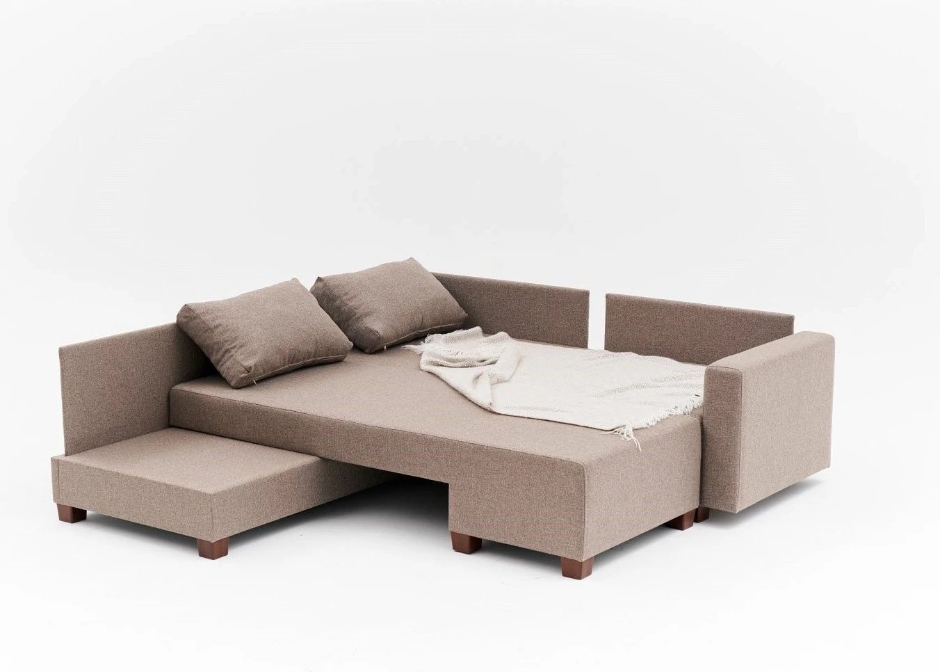 Kënd-sofë krevate Atelier del Sofa, Aly Arzilla, kënd i majtë, ngjyrë kafe