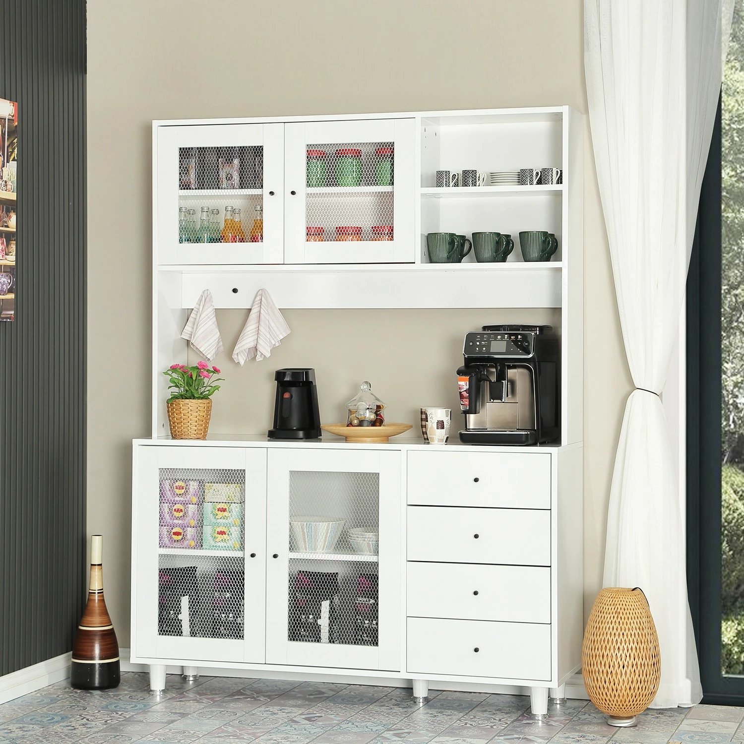 Dollap multifunksional Hanah Home, Grano 140, i bardhë