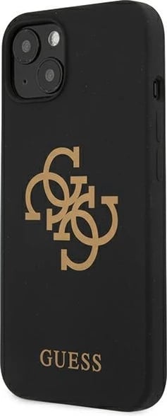 Mbështjellës Guess GUHCP13SLS4GGBK për iPhone 13 mini 5.4", silikon, i zi