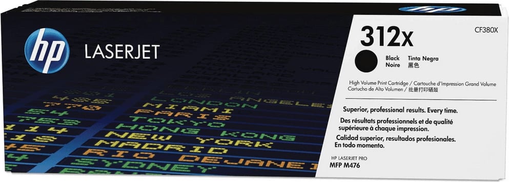 Toner HP 312X CF380X rendiment i lartë 4400 faqe XL, e zezë
