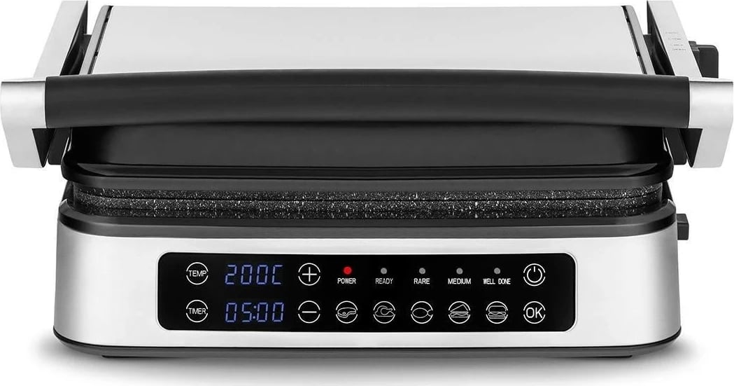 Grill tavoline Zeegma Grill Chef 2w1, ngjyrë e zezë-argjendtë