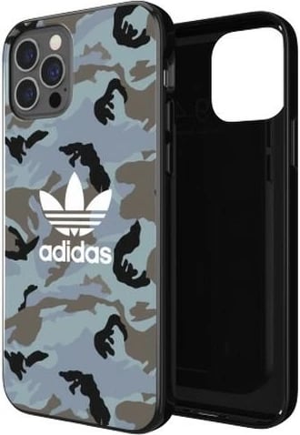 Mbështjellës Adidas OR SnapCase Camo për iPhone 12/12 Pro, blu/zi