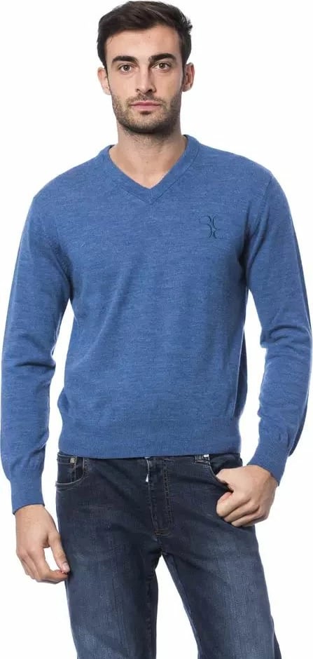 Xhemper nga leshi merino, Billionaire Italian Couture, për meshkuj, blu