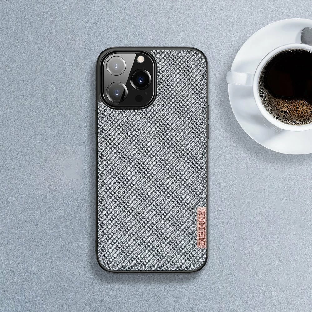 Mbështjellës Dux Ducis Fino për iPhone 13 Pro Max, najlon, Gri