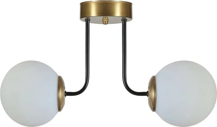 Llambë tavani Opviq Pablo, 2 drita, metal ngjyrë ari, gotë e bardhë Llambë tavani Opviq Pablo, 2 drita, metal ngjyrë ari, gotë e bardhë
