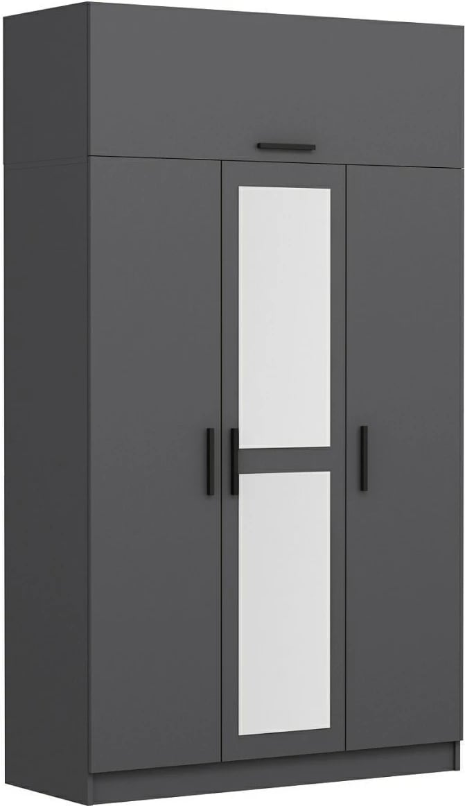 Dollap Hanah Home, Minar 3 kapak, anthracite, 135x235x52 cm