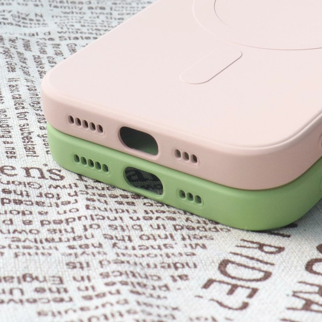 Mbështjellës silikon për iPhone 14 Pro Max Hurtel me MagSafe, rozë