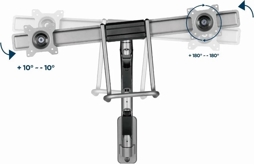 Krah montimi muri GEMBIRD MA-WA2-02, 17”-32”, deri në 8 kg, i zi