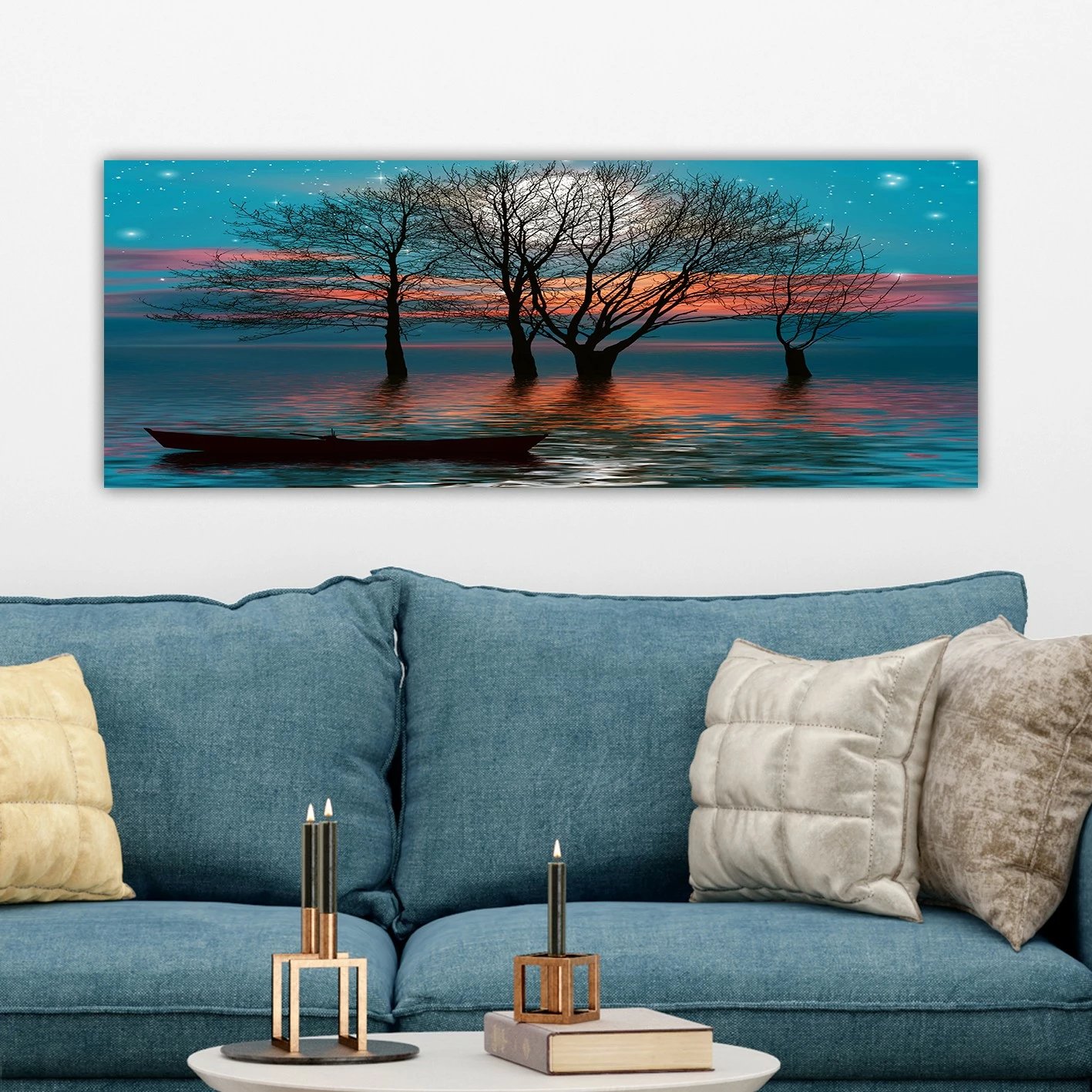 Pikturë dekorative në kanavacë, shumëngjyrëshe, YTY103234329560_3080, 30x80cm