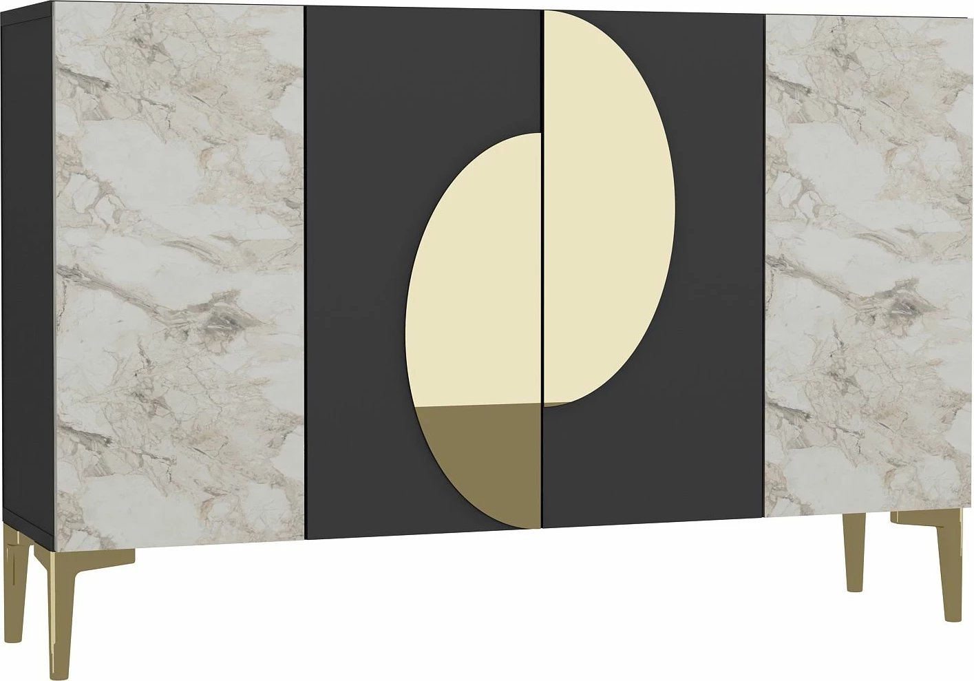 Konsol Skye Decor, Afra KM120, antracit, mermer Ephesus, ari