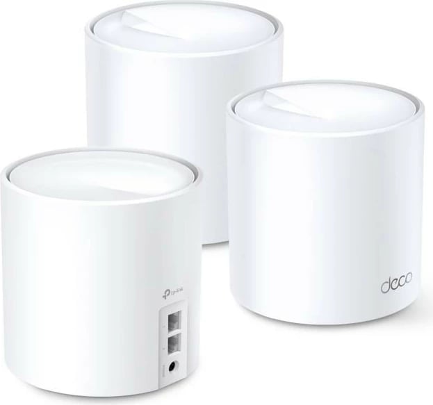 Kasë rrjeti TP-LINK Deco X60(3-pack), Wi-Fi 6 Mesh, AX5400, E bardhë, set prej 3 copë