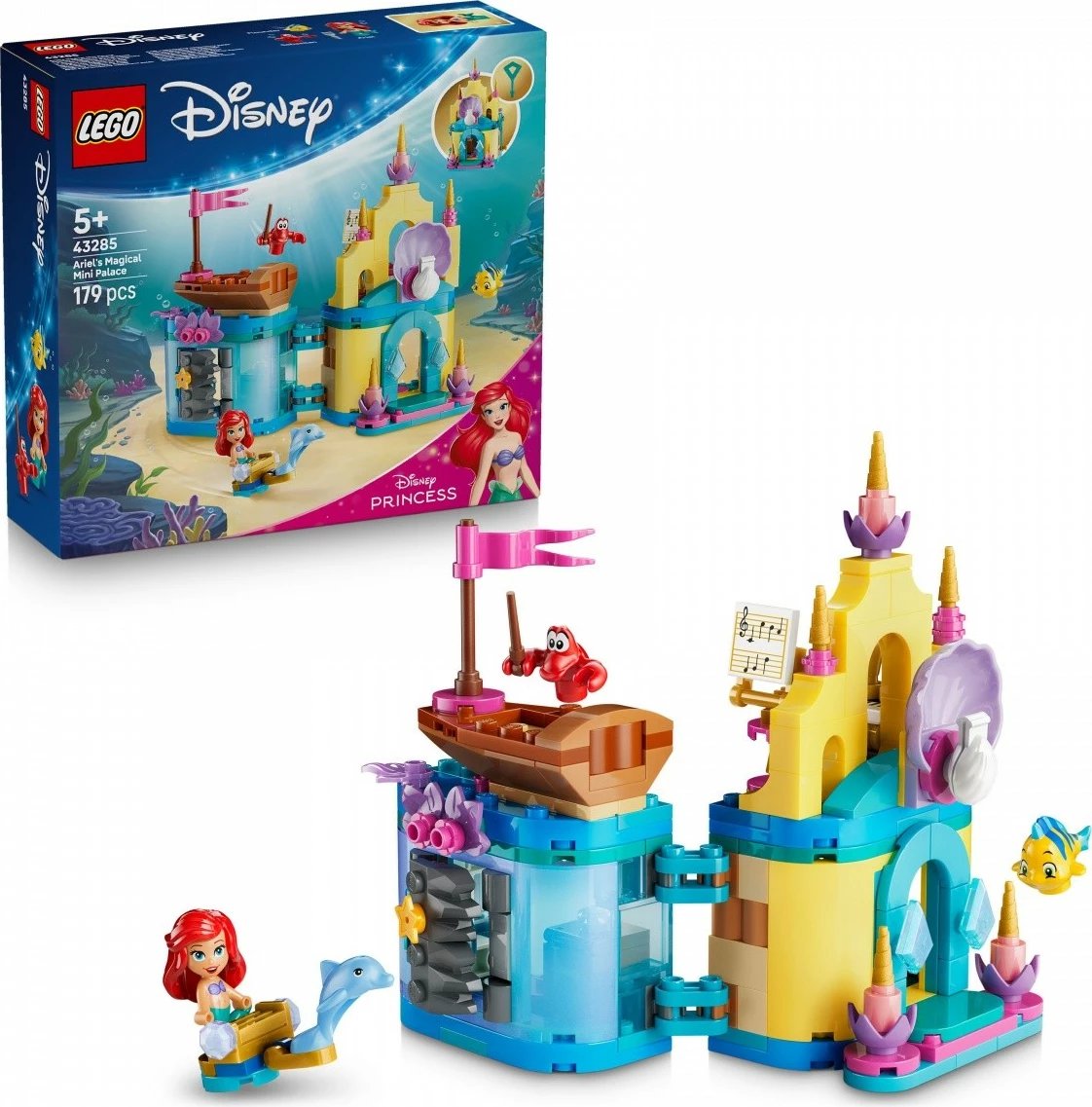 Set LEGO Disney Princess 43285 pallat mini magjik i Ariel, 179 pjesë, 5+