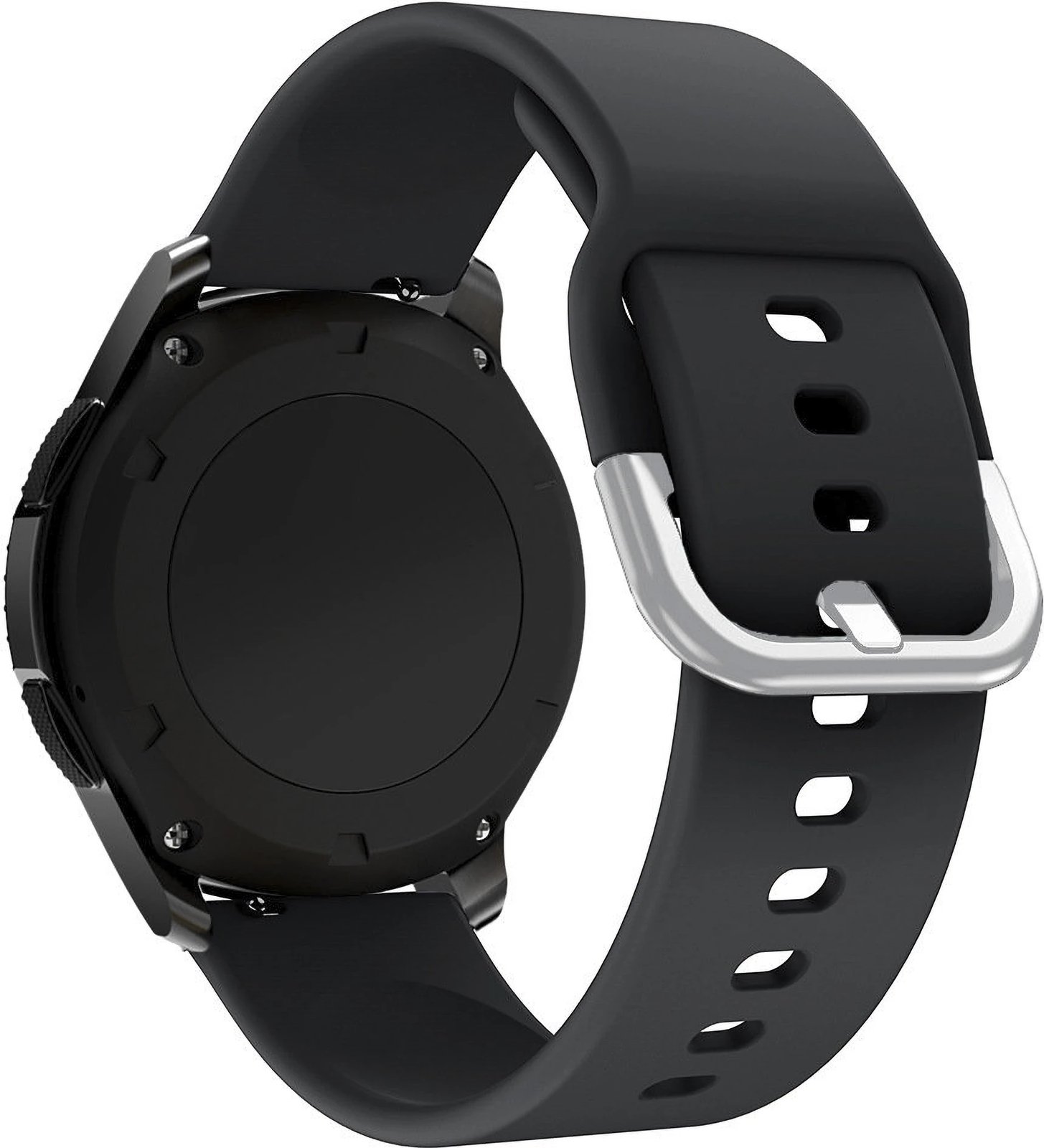 Rrip silikoni smartwatch Hurtel Silicone Strap TYS, 22 mm, për Samsung Galaxy Watch 45/46/47 mm, i zi