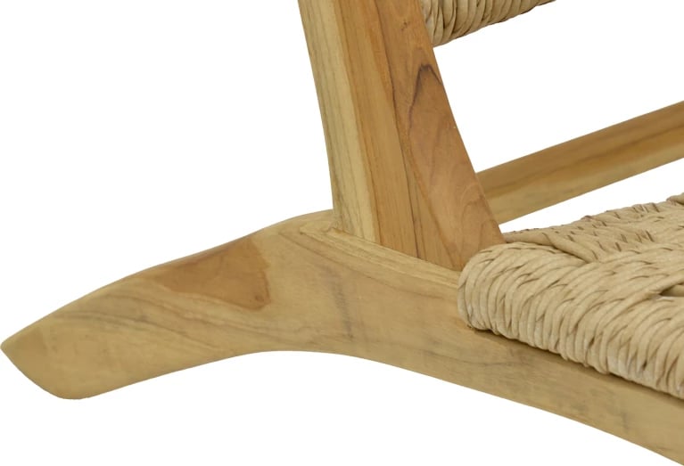 Karrige Foldere, dru teak natyral, litar sintetik, 65x78x68cm