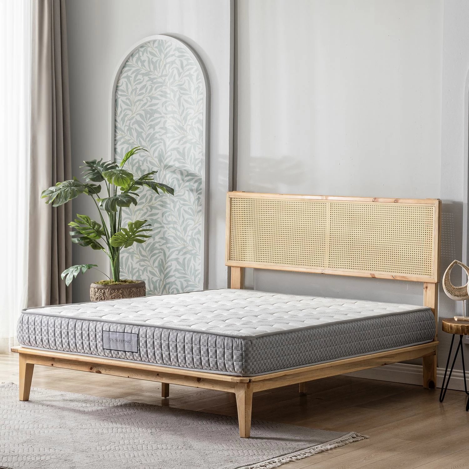 Dyshek Skye Decor, ngjyrë gri e çelët, 140x190