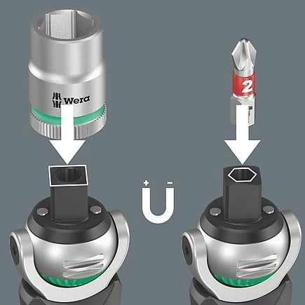 Set çelësa WERA 100179980, 1/4", 150 mm, zi