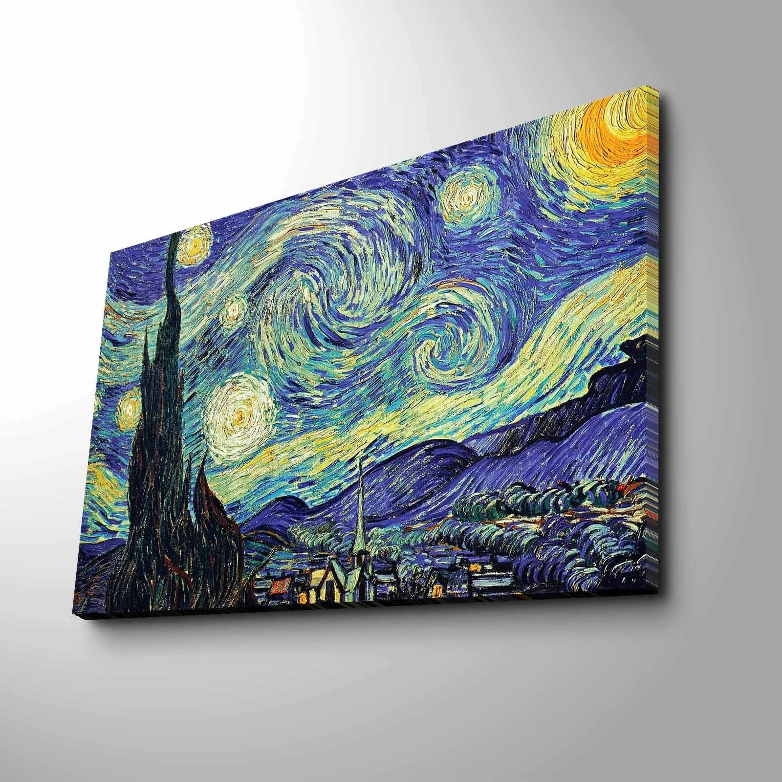 Pikturë dekorative në kanavacë, Wallity FAMOUSART-13, Van Gogh Starry Night, shumëngjyrëshe, 45x70cm