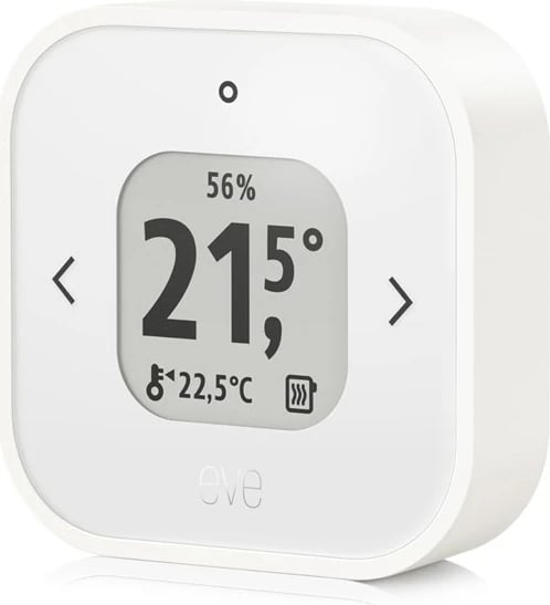 Termostat Eve Systems, kontroll temperature dhe lagështie, i bardhë