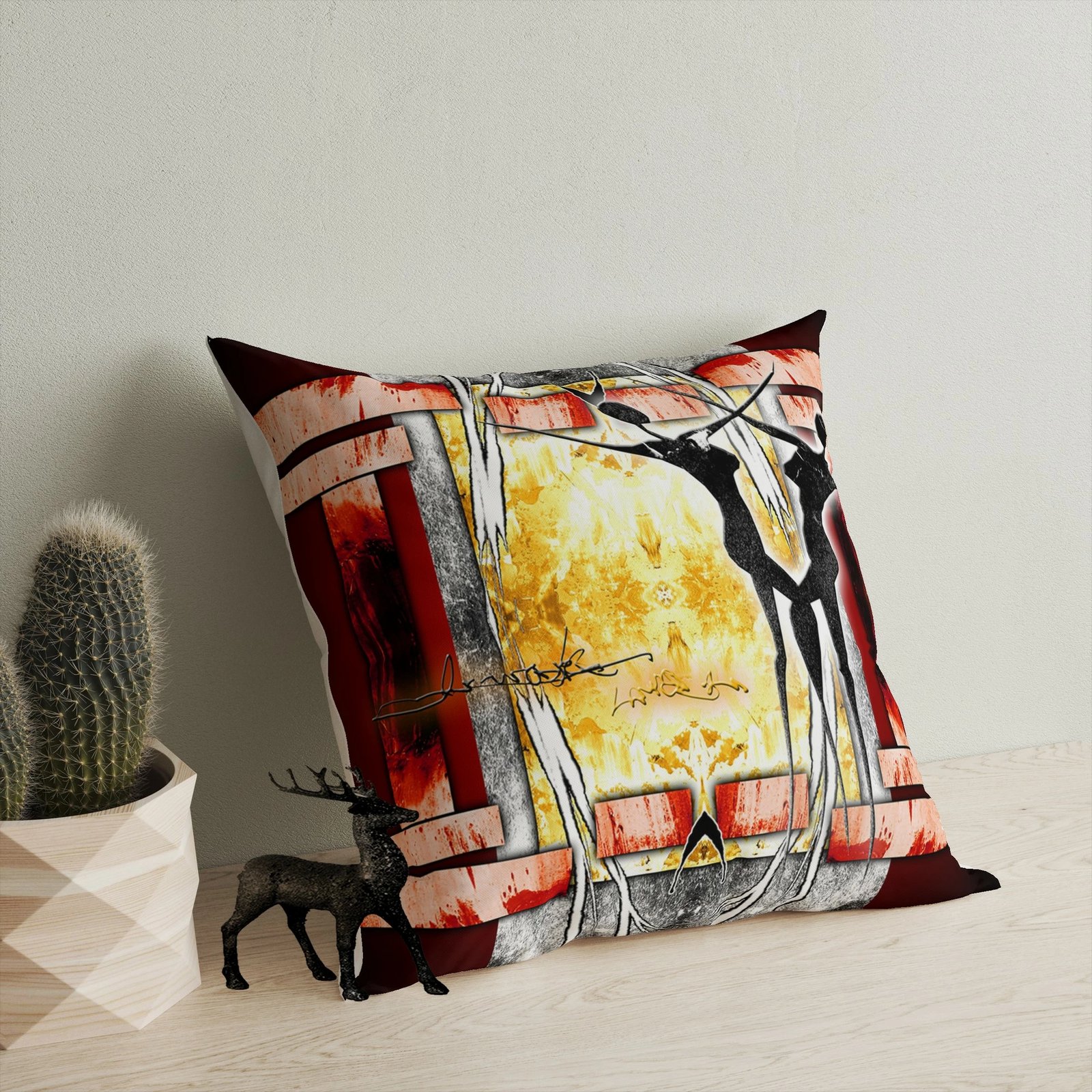 Jastëk dekorativ Evila Originals, A11945, shumëngjyrësh, 43x43cm