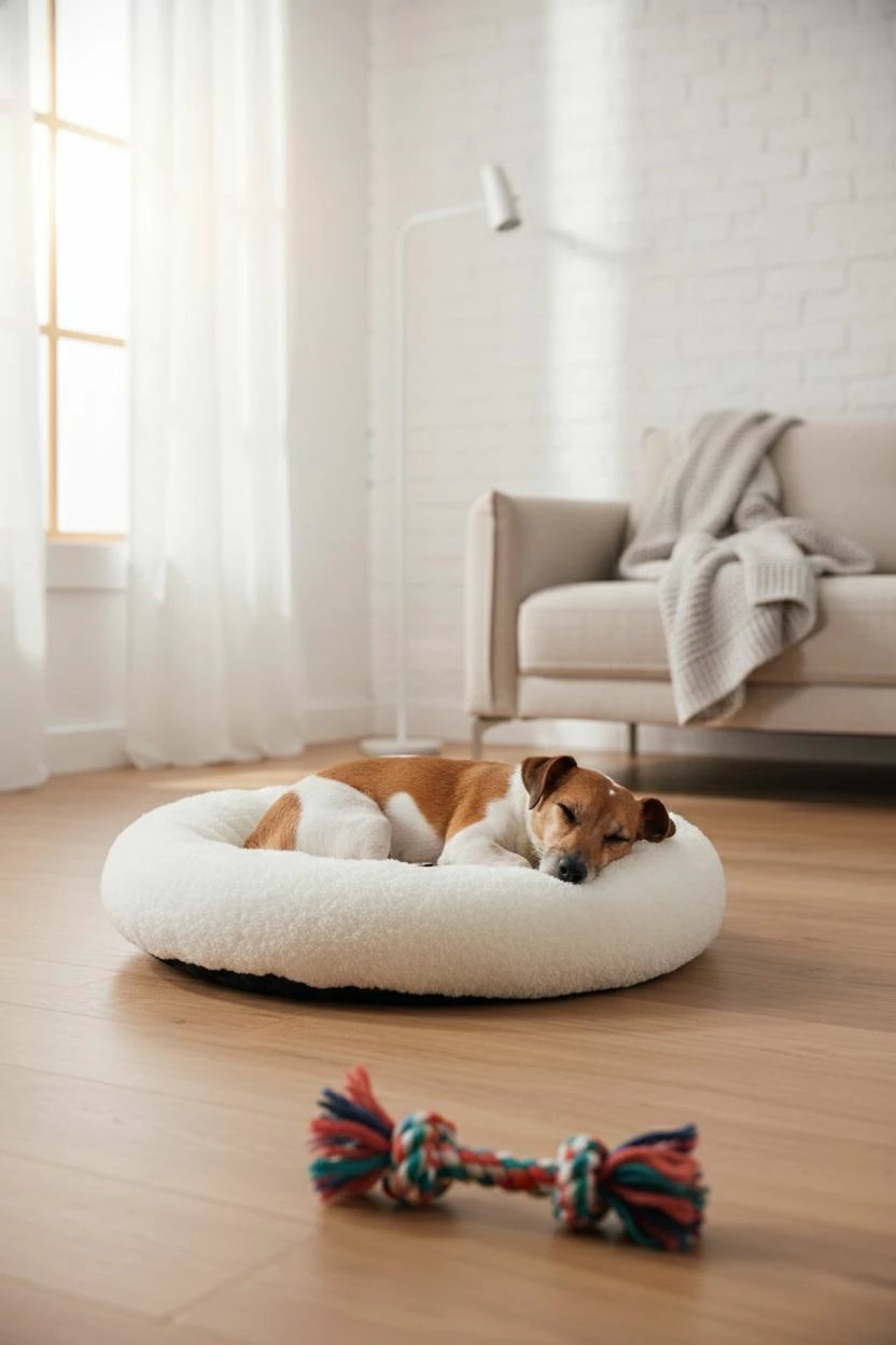 Shtrat për kafshë Paws & Whiskers, Pugalo M, i bardhë