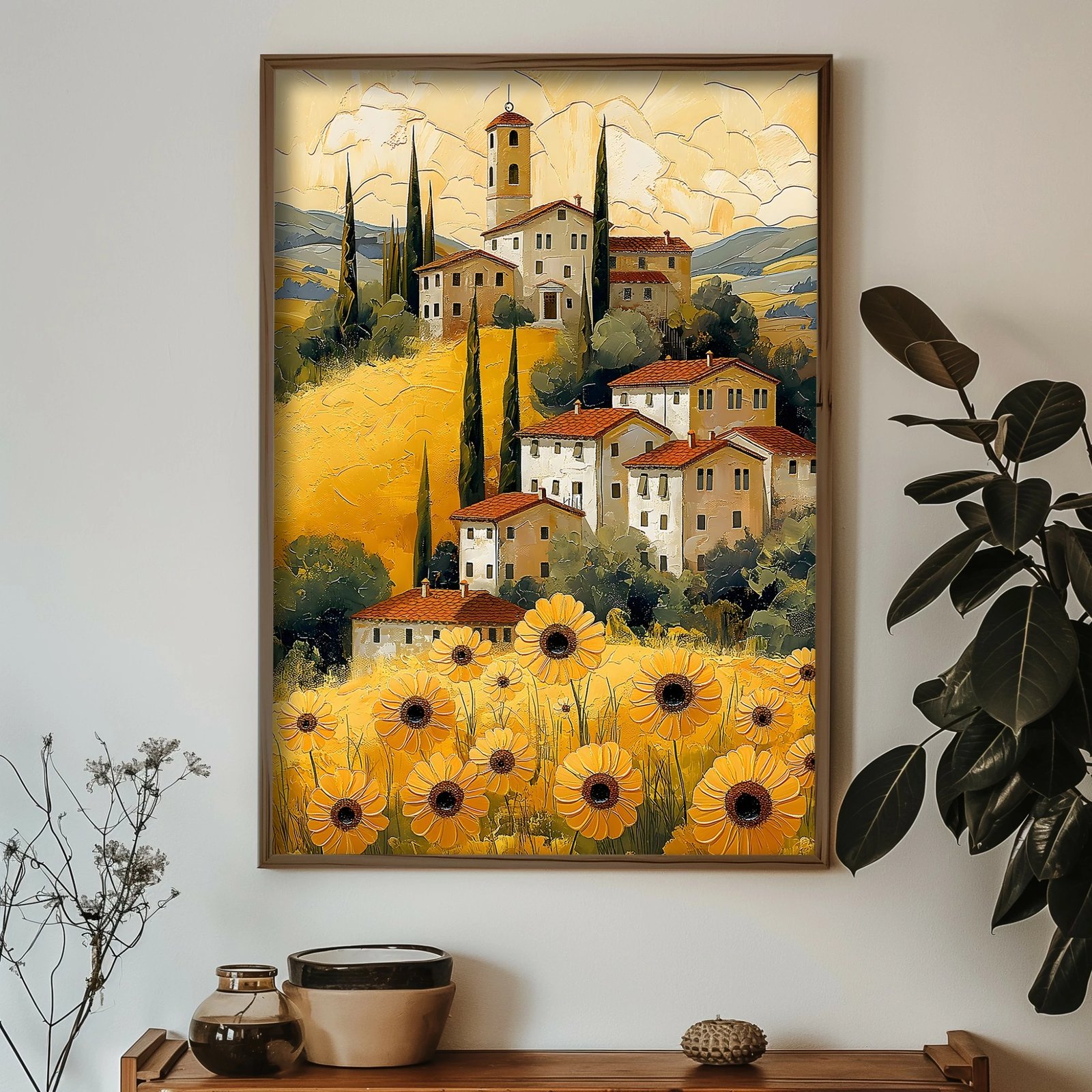 Pikturë dekorative me kornizë MDF, shumëngjyrëshe, GE172-L