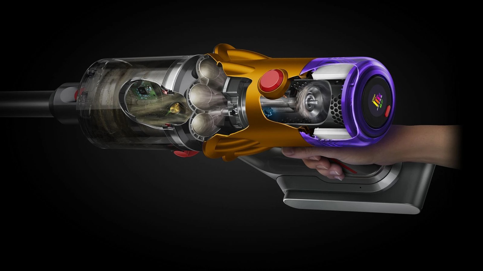 Fshesë me korrent DYSON V12 Detect Slim Absolute, Nickel, Yellow