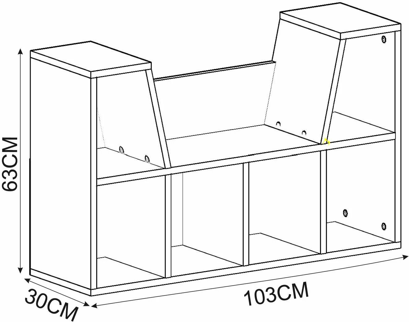 Raft librash Livora, ngjyrë arre, Skye Decor
