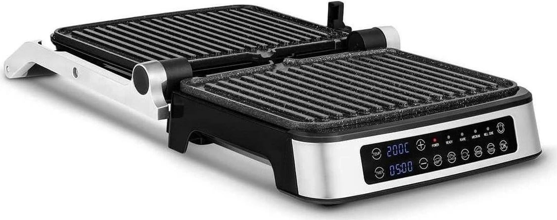 Grill tavoline Zeegma Grill Chef 2w1, ngjyrë e zezë-argjendtë
