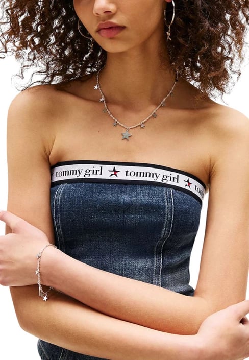 Top femra Tommy Hilfiger Jeans, blu