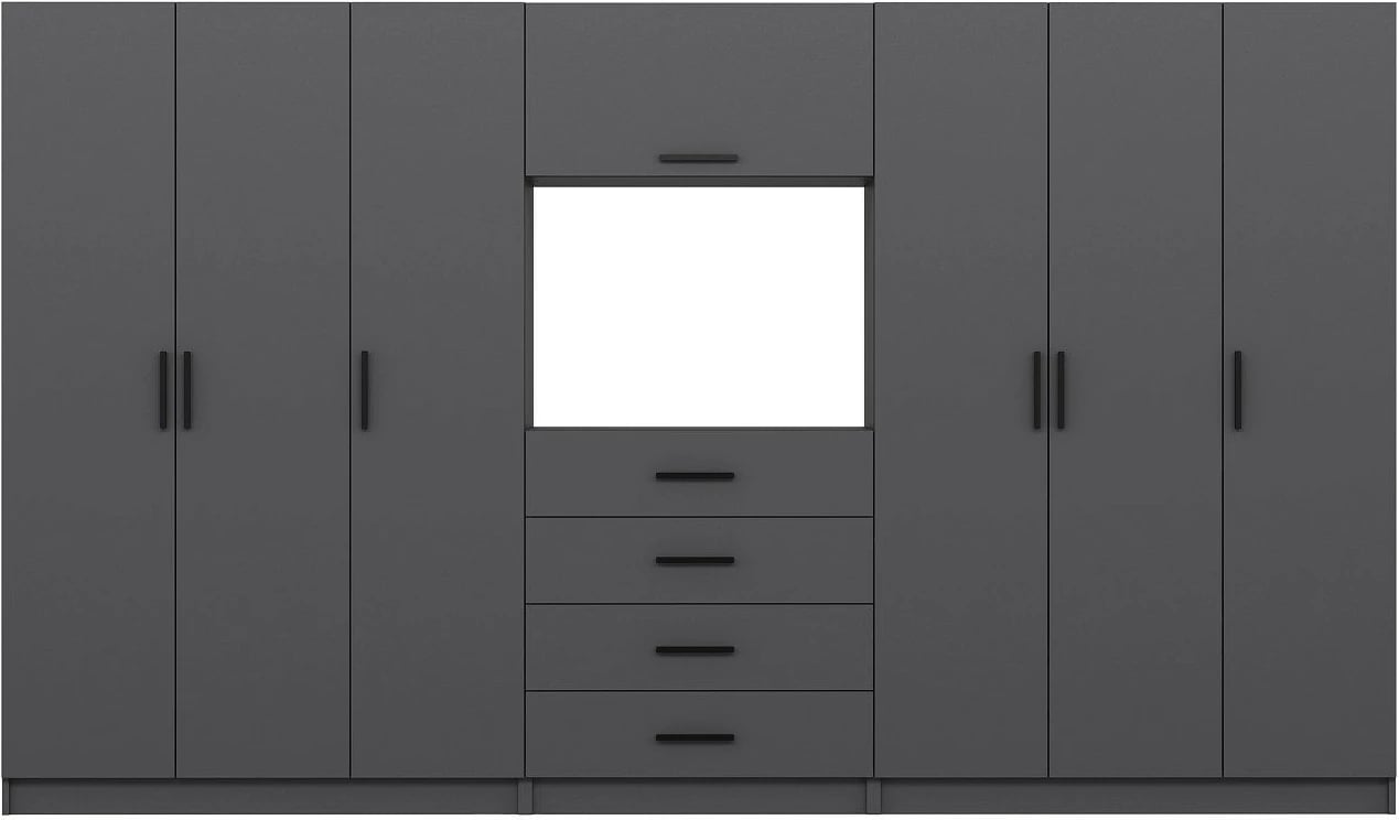 Dollap i madh, ngjyrë antracit, Skye Decor, Minar Kale - 7830