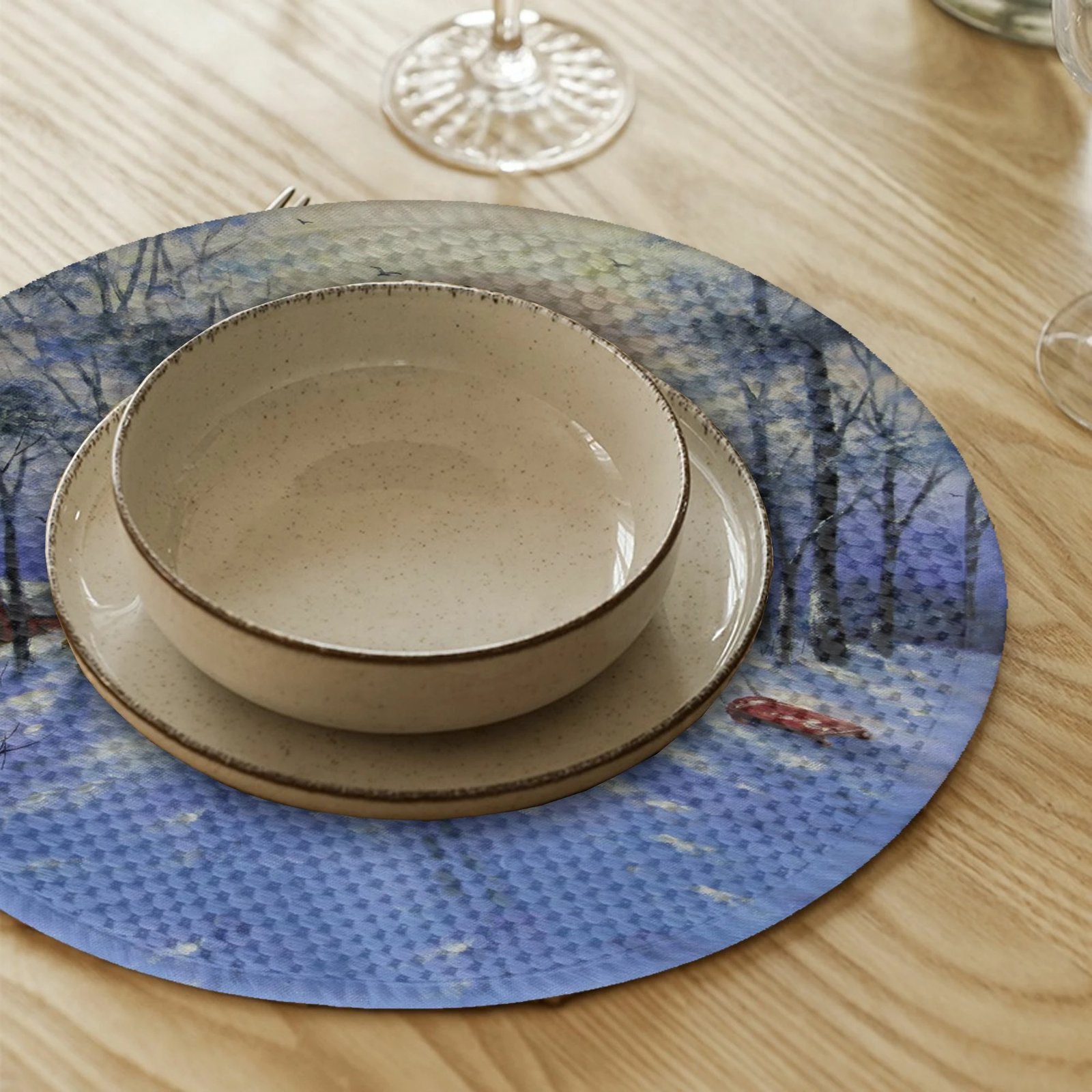 Set nënshtrues tavoline Hermia Concept, shumëngjyrësh, 4 copë, 37cm