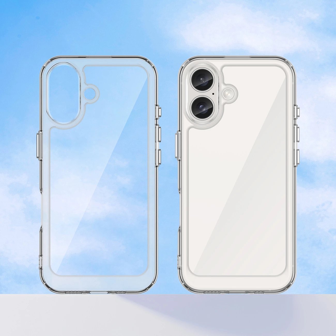 Mbështjellës Hurtel Outer Space Case për iPhone 16, transparent