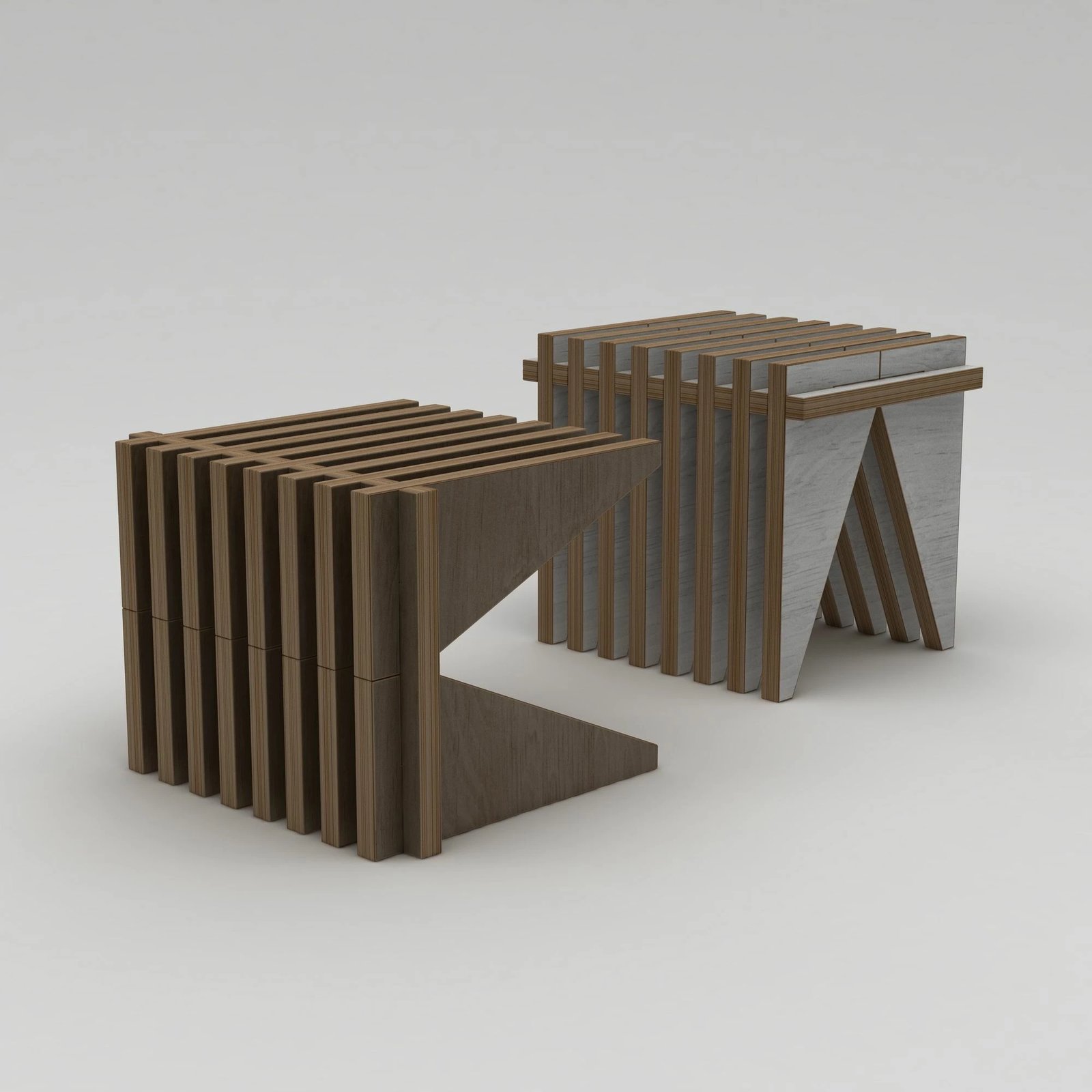 Stool Skye Decor, dru natyral, 51x40x40cm