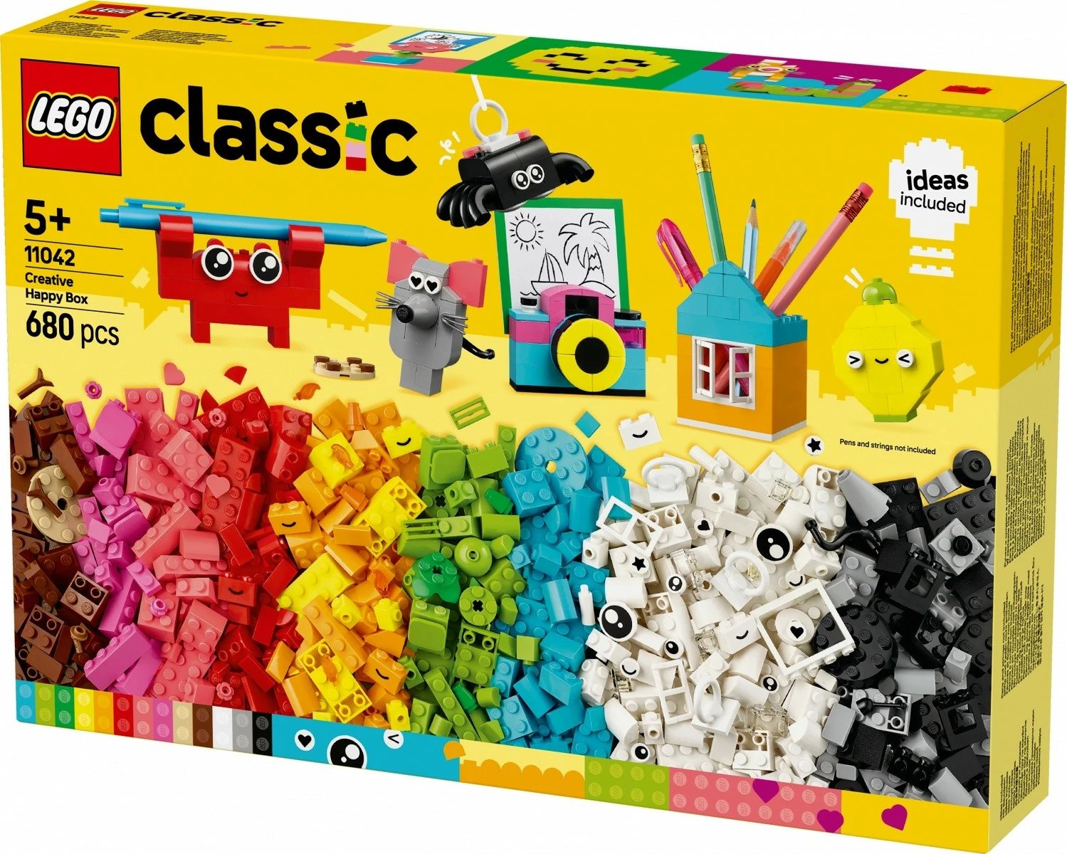 Set ndërtimi LEGO Classic 11042 Creative Happiness Box, 680 copa, shumëngjyrëshe
