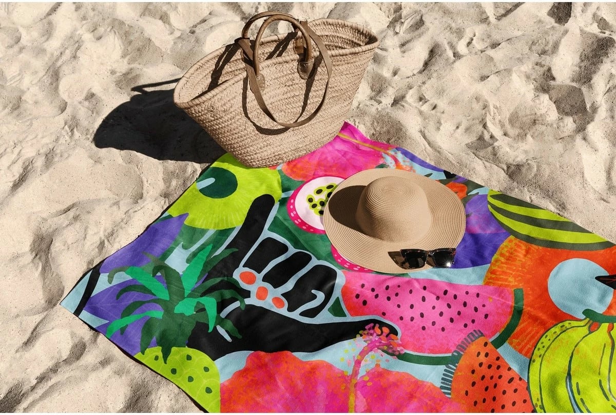 Peshqir plazhi Mijölnir, Tropical Vibes, 70x130cm