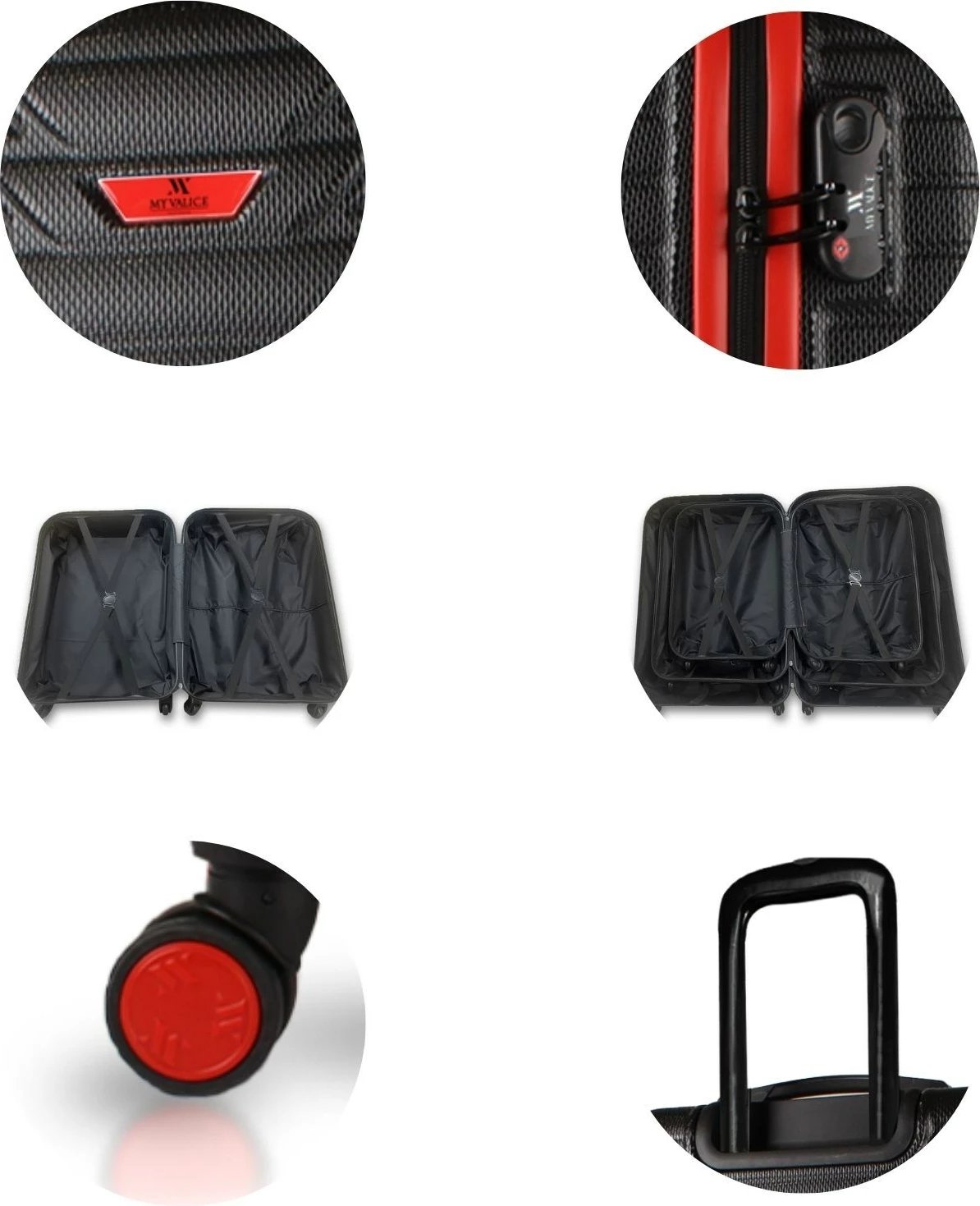 Set valixhesh (2 copë), ngjyrë e zezë, Zoozie Bags, 5691