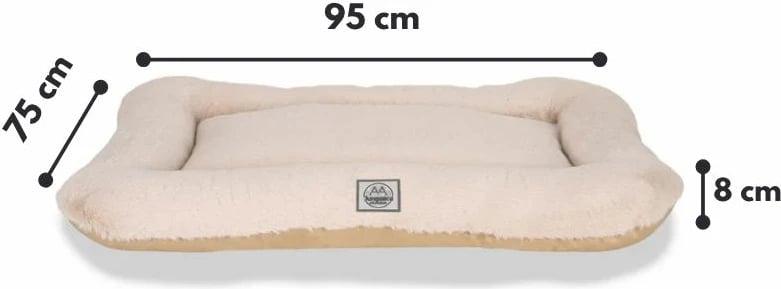 Shtrat për qen Sally, Paws & Whiskers, 75x95 - bezhë