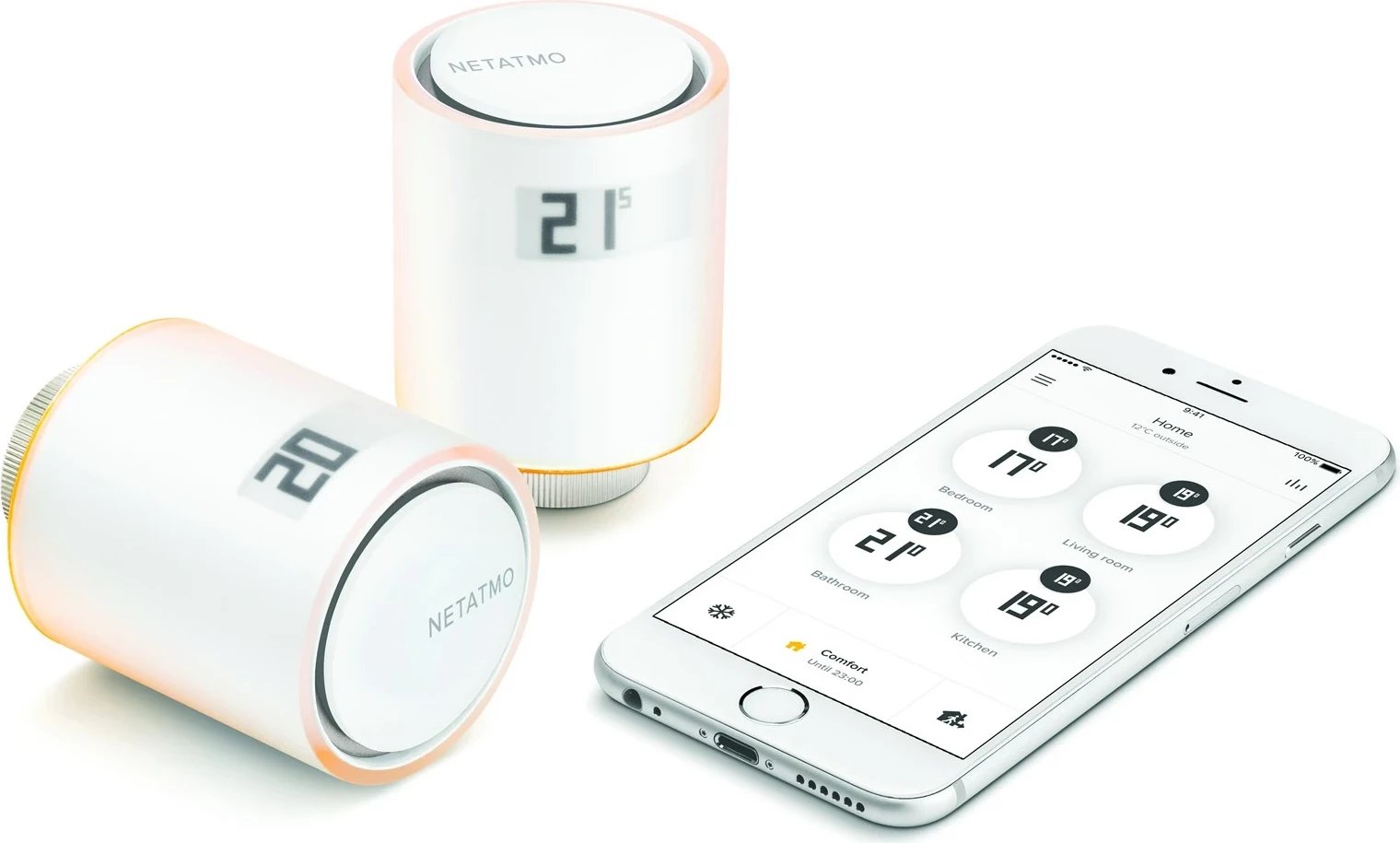 Valvulë radiatorike e mençur Netatmo NAV-EN, Bardhë