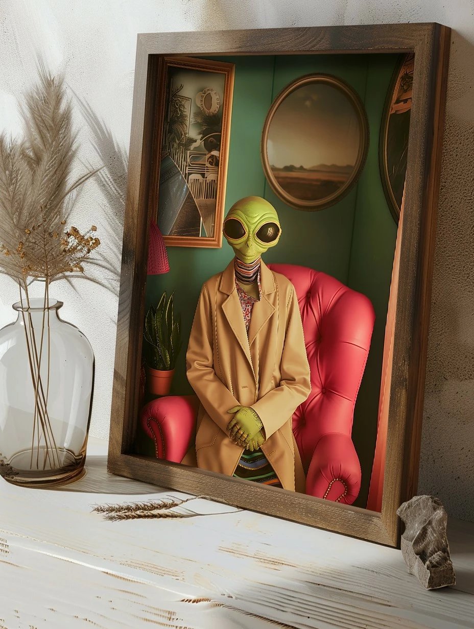 Pikturë dekorative me kornizë MDF, shumëngjyrëshe, GE240-L