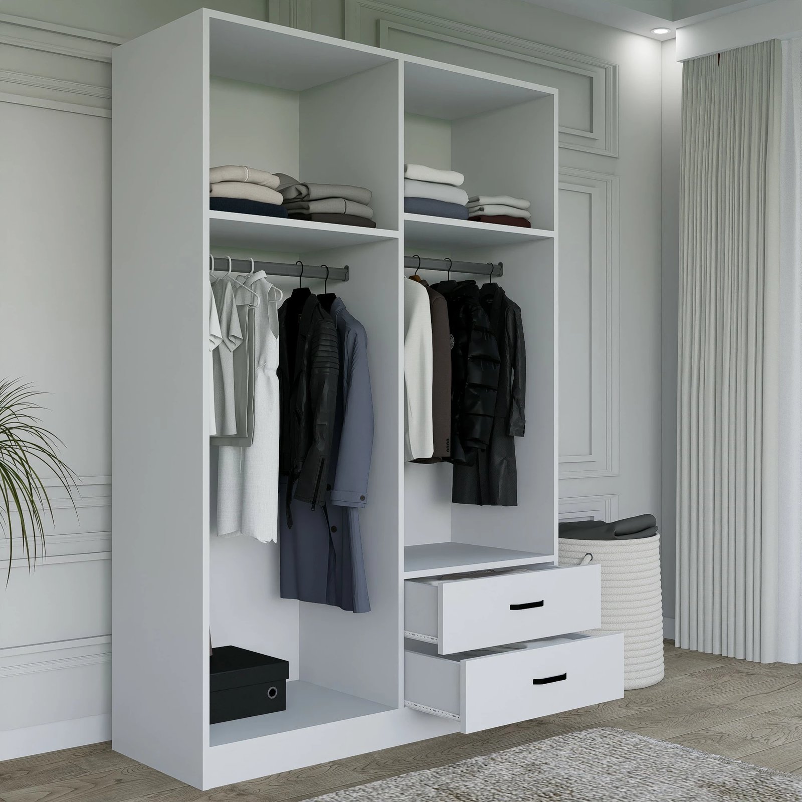 Dollap Hanah Home, Yaman 1600-033, ngjyrë e bardhë mat