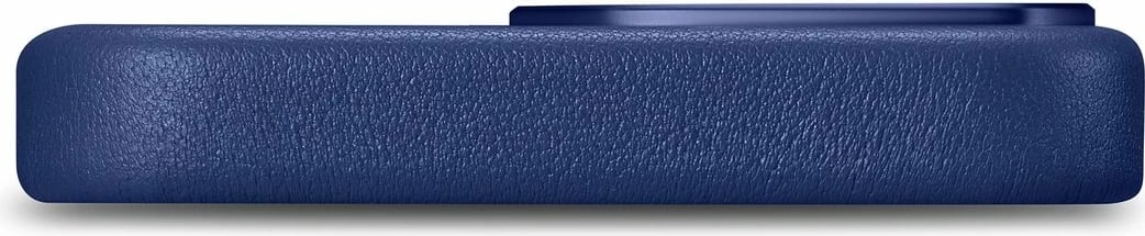 Mbështjellës iCarer për iPhone 14 Pro Max, lëkurë natyrale, MagSafe, kaltër