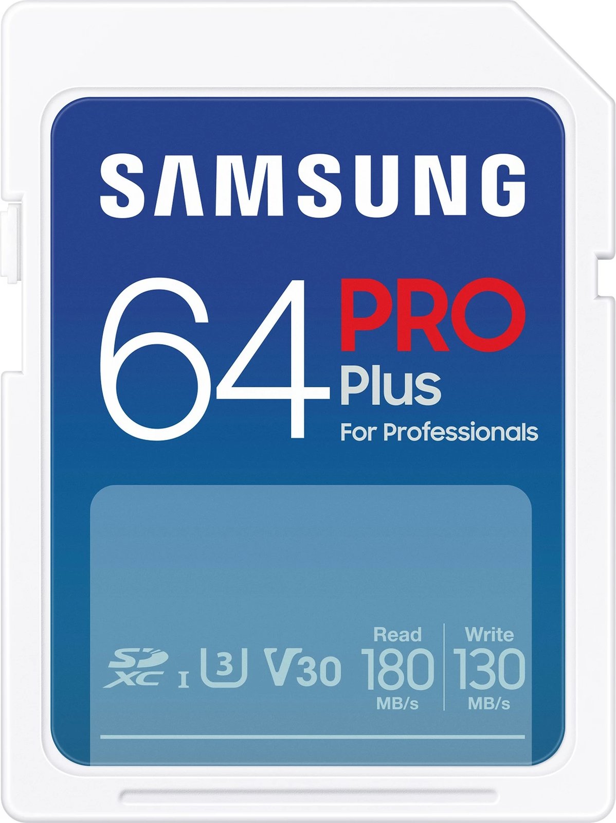 Kartelë SD Samsung PRO Plus 64GB, UHS-I, Class 3, V30, e bardhë