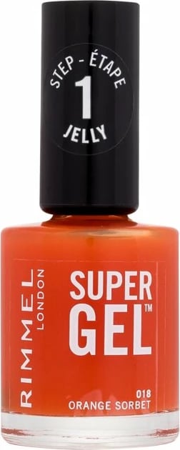 Llak për thonj për femra Rimmel London Super Gel STEP1 018 Orange Sorbet, 12ml Coral